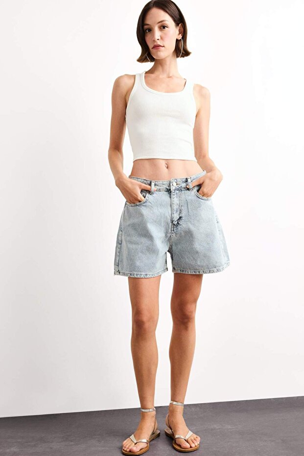 Regular Fit Jean Şort F9554AX25SM - 1