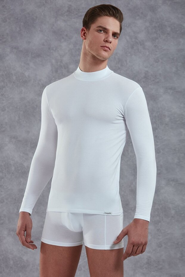Men's Modal High Neck Long Sleeve t Shirt 2930