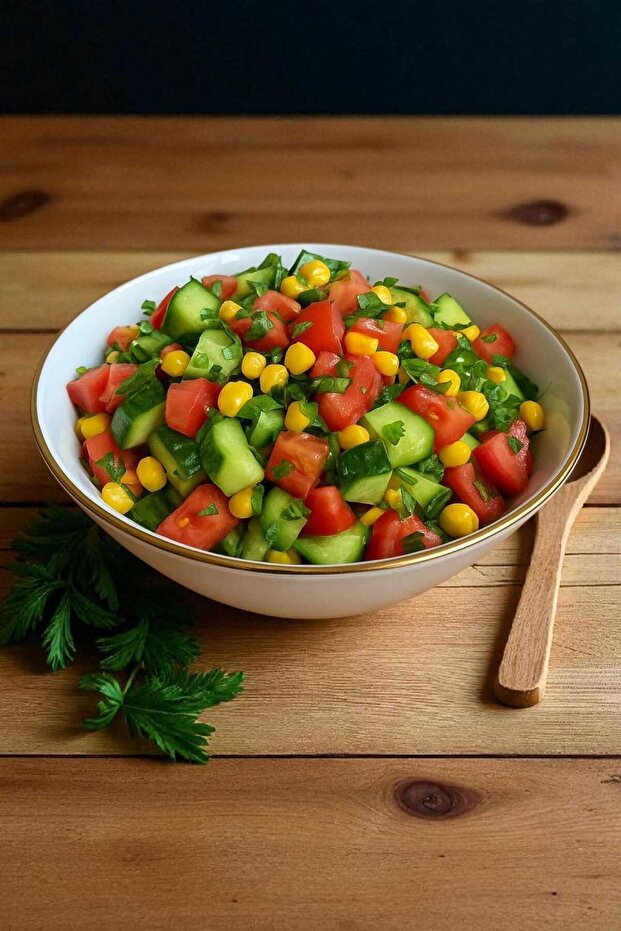 2 Adet 23 Cm Yaldızlı Salata Kasesi - 1