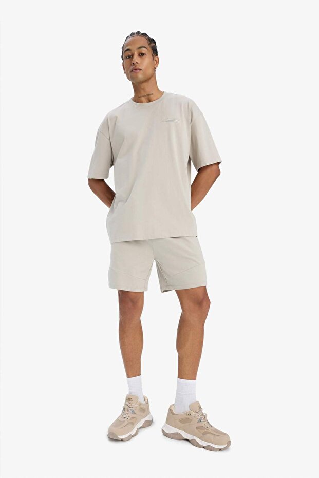 DeFactoFit Standart Fit Sporcu Beli Bağcıklı Cepli Şort E2585AX25SM - 1