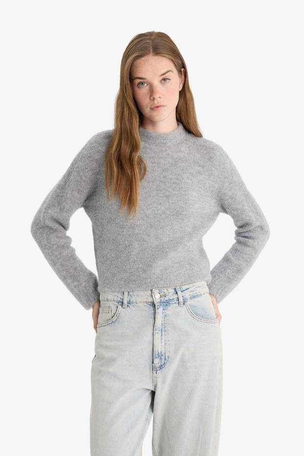 Regular fit Yarım Balıkçı Yaka Triko Kazak F4768AX25WN - 3
