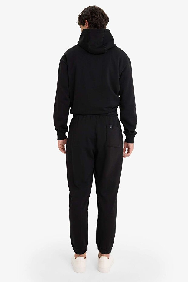 Regular Fit Beli Bağcıklı Cepli Paçası Lastikli Şardonlu Basic Düz Jogger Eşofman Altı E6326AX25AU - 8
