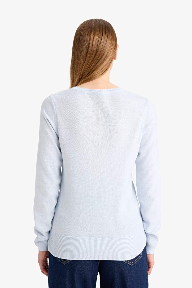 Regular Fit Bisiklet Yaka Triko Kazak F7091AZ25WN - 7