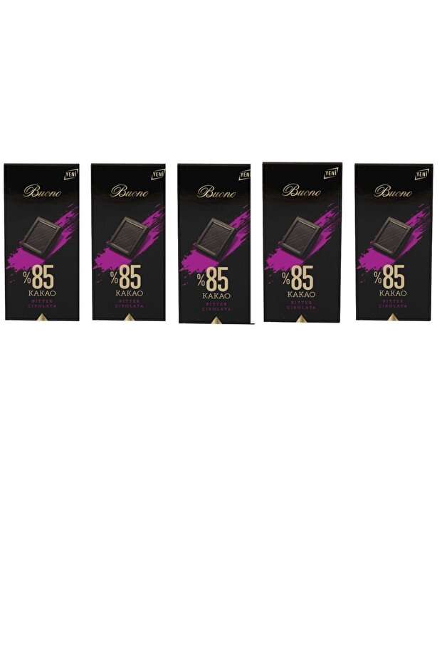 %85 5 Adet Kakaolu Bitter Çikolata 100gr - 1