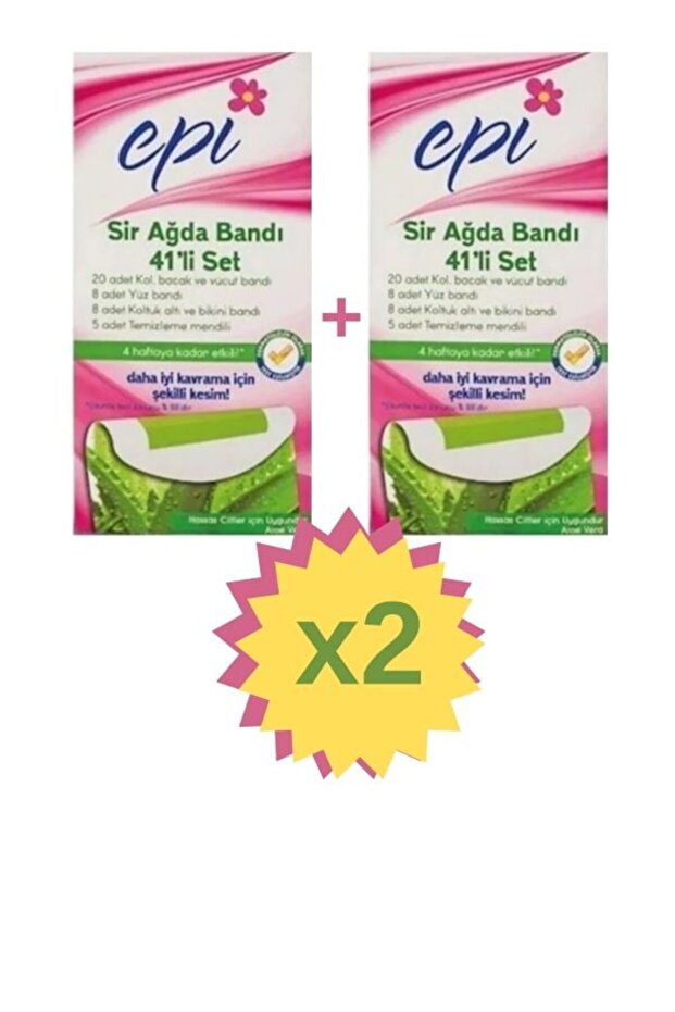 Aloe Veralı 41x2 adet ’Li Sir Ağda Bandı Seti -2 Kutu Ağda Bandı - 1