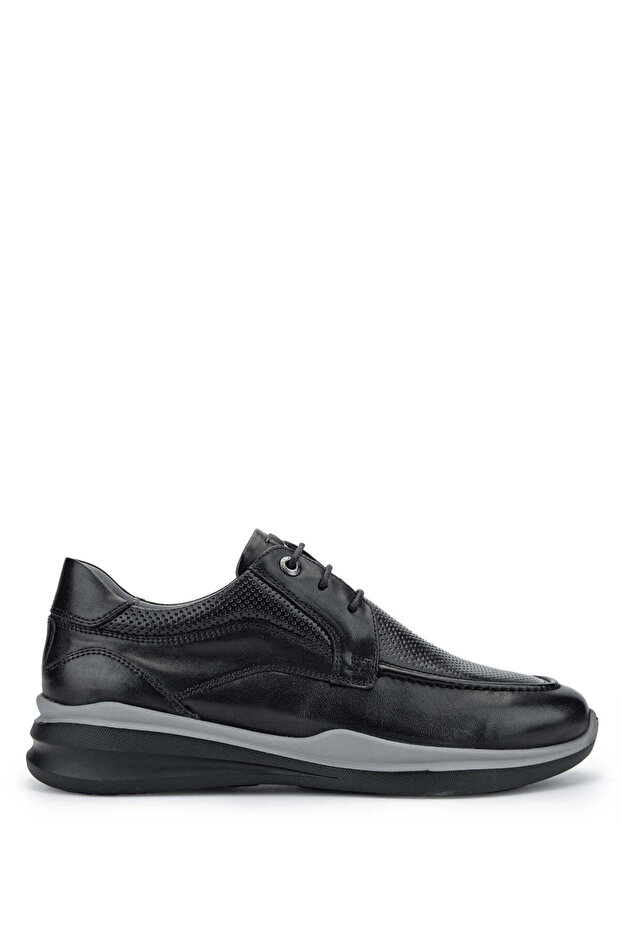 Men's Genuine Leather Black Casual Shoes