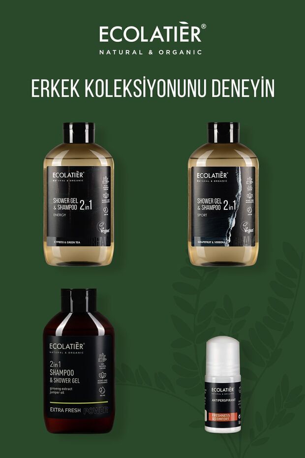 Erkek Şampuan ve Duş Jeli 2’si 1 Arada 400 ml Ekstra Ferah Ginseng ve Ardıç Yağı - 7