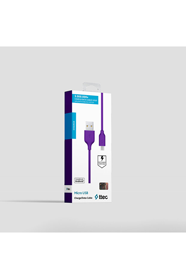 Micro Usb Kablosu-- Mor - 4