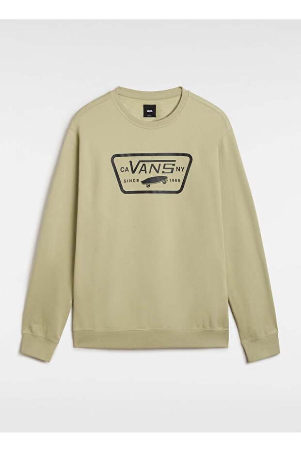 Oil Green Men's Crew Neck Regular Fit Sweatshirt Vn000Jshd3Z1-Full Patch Iii Crew