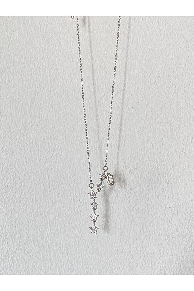 Shooting Star U Letter Steel Necklace