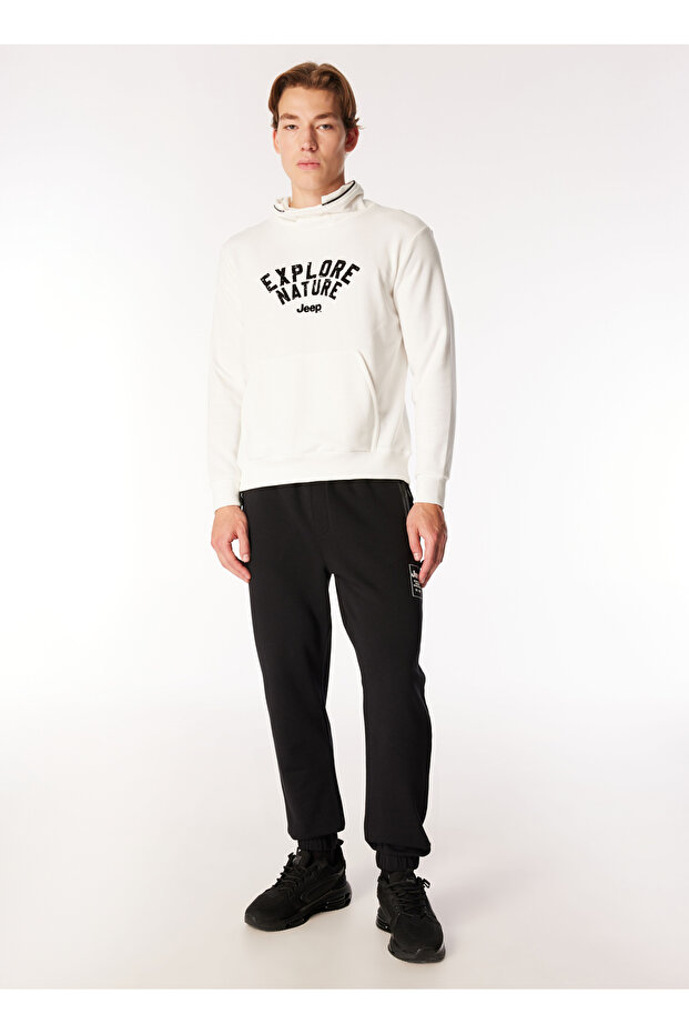 Siyah Erkek Standart Kalıp Eşofman Altı J4WM-EA7357 - 4