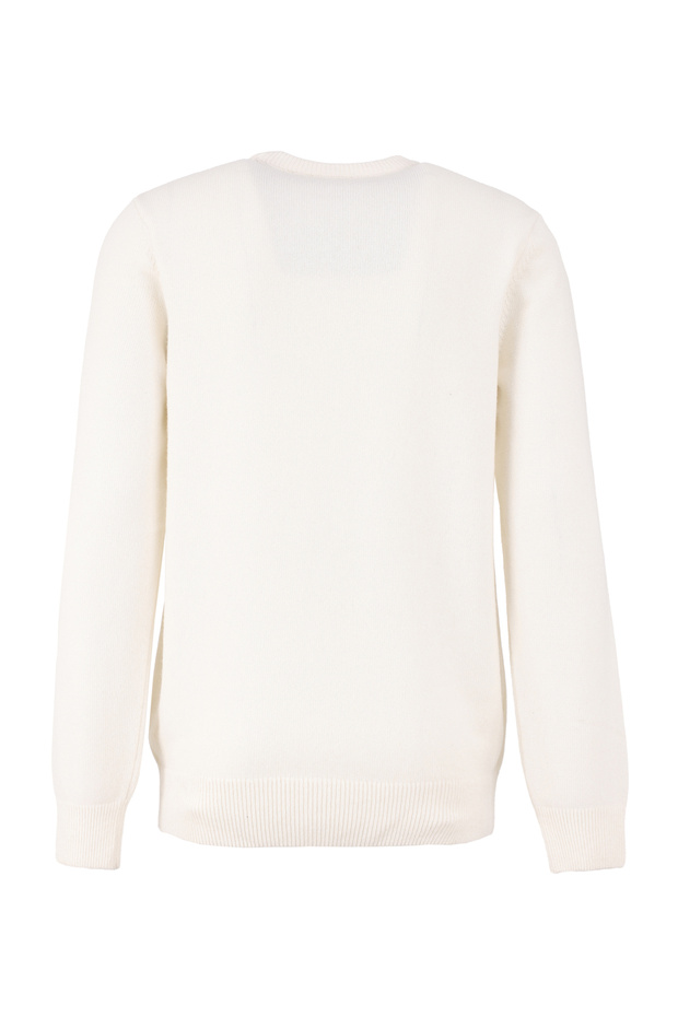 Ekru Erkek Bisiklet Yaka Yün Karışımlı Kazak F4WM-KZK 2524 - 2