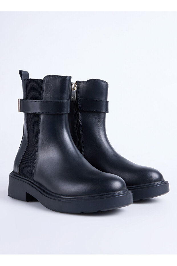 Siyah Kadın Deri Bot D-DAVINIA - 2
