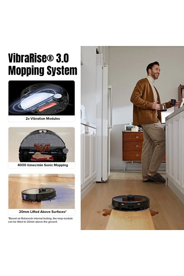 Sıcak Suyla Paspas Ve Kendini Yıkayan Yeni Nesil Benzersiz S8 Maxv Ultra Akıllı Robot Süpürge - 1