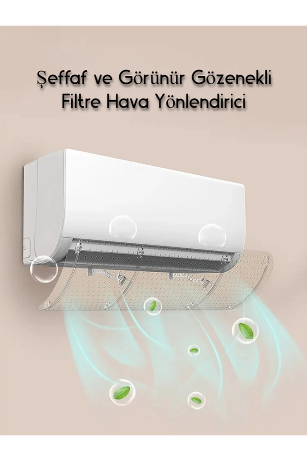 Şeffaf Klima Yönlendirici Aparatı Bakteri Önleyici Temiz Hava Basit Kurulum Filtre - 3