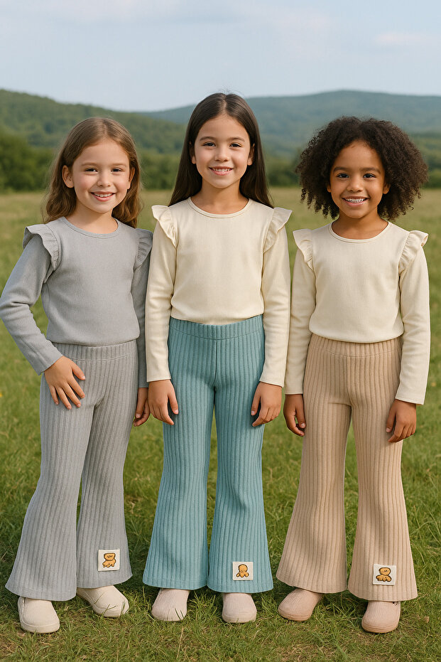 Girl's 3-Pack Stretchy Daily Comfortable High Waist Ribbed Tights