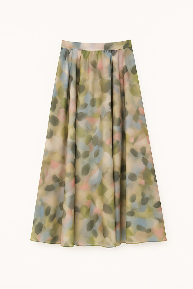 تنورة من الساتان منقوشة - 2