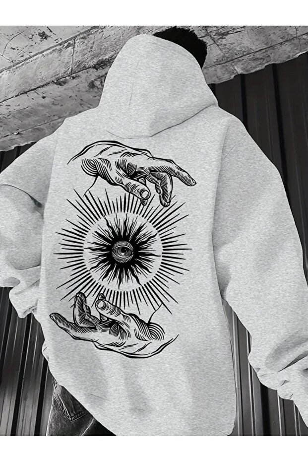 Sun Hand Printed Oversize Sweatshirt - 1