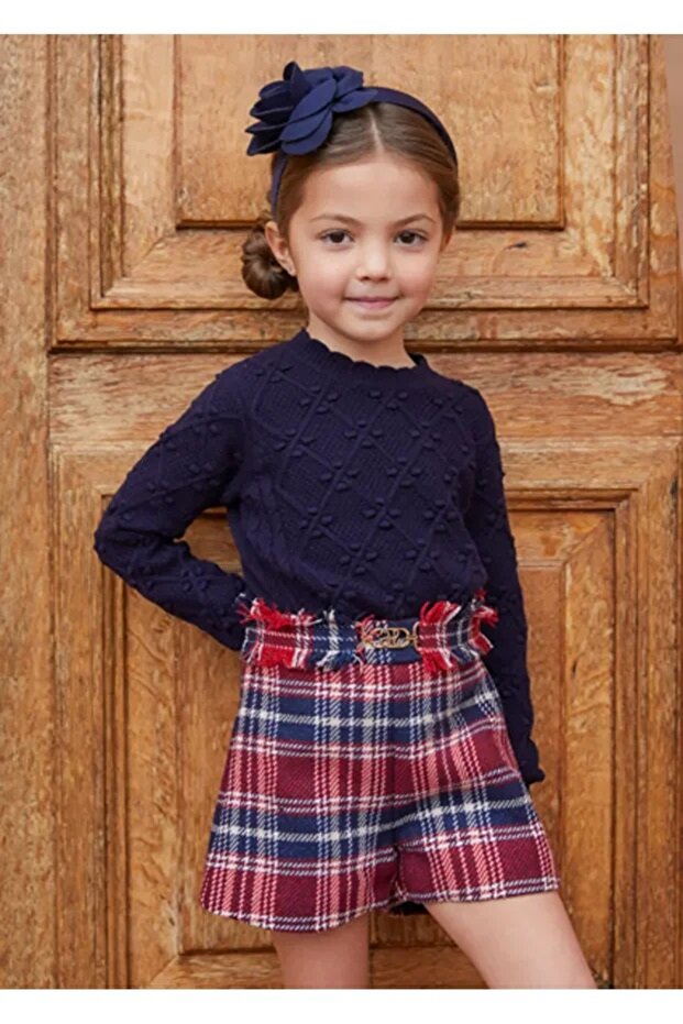 Abel Lula Kız Çocuk Ekose Şort 5712 - 2