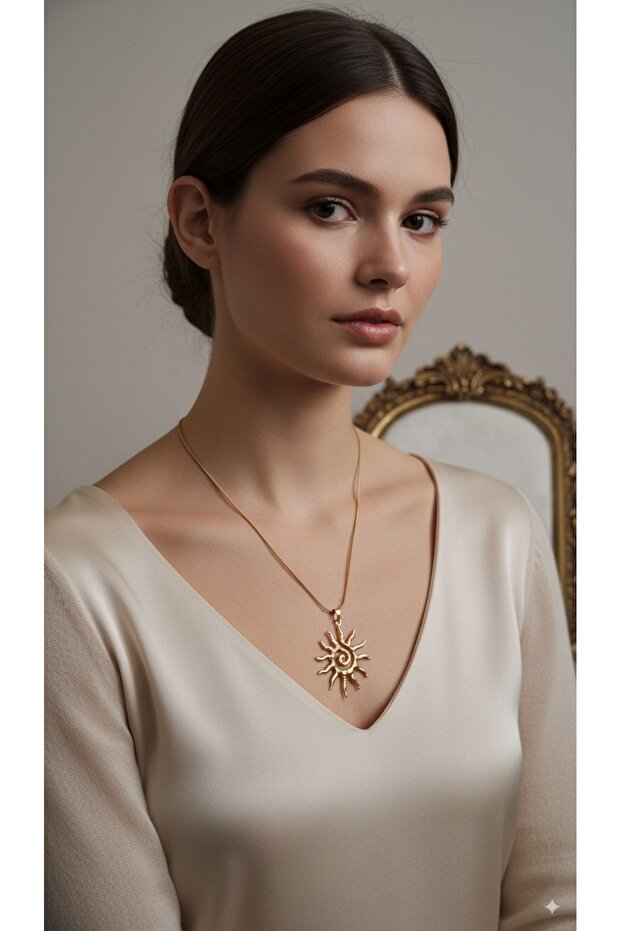 Çelik Kolye Güneş - 3