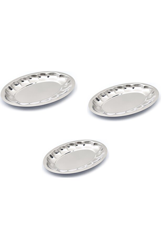 Dilimi Kayık Tabak Seti 3 Boy Salata Tabağı Kebap Tabağı Servis Tabak Meyve Tabağı 3 Boy 21 24 27 cm - 6