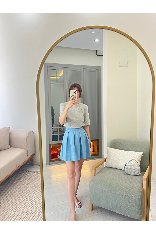 Vatkalı Basic Tişört - 5