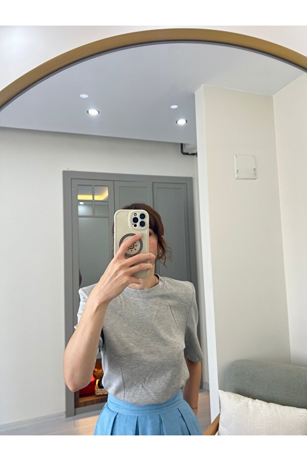 Vatkalı Basic Tişört - 6