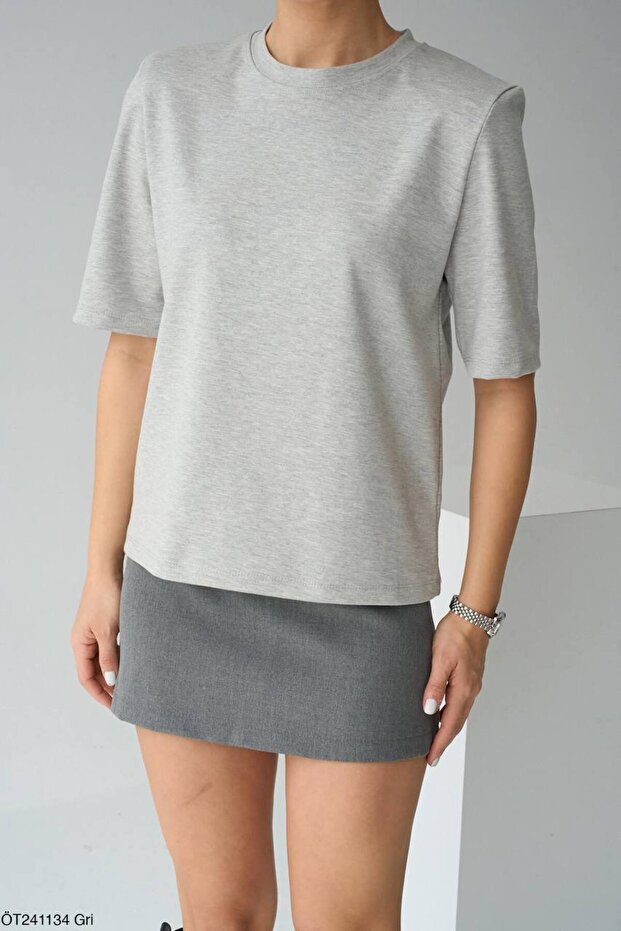 Vatkalı Basic Tişört - 3