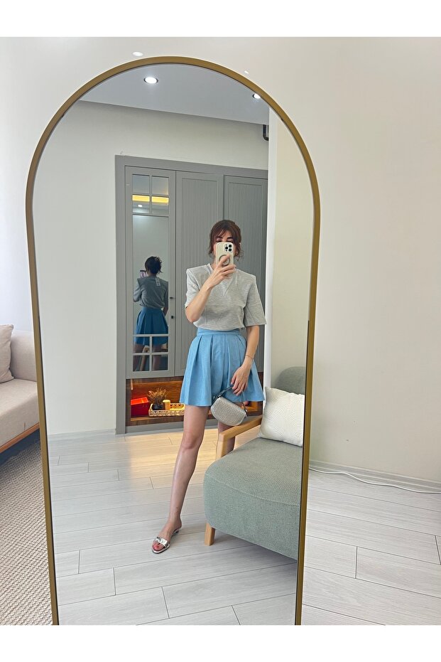 Vatkalı Basic Tişört - 7