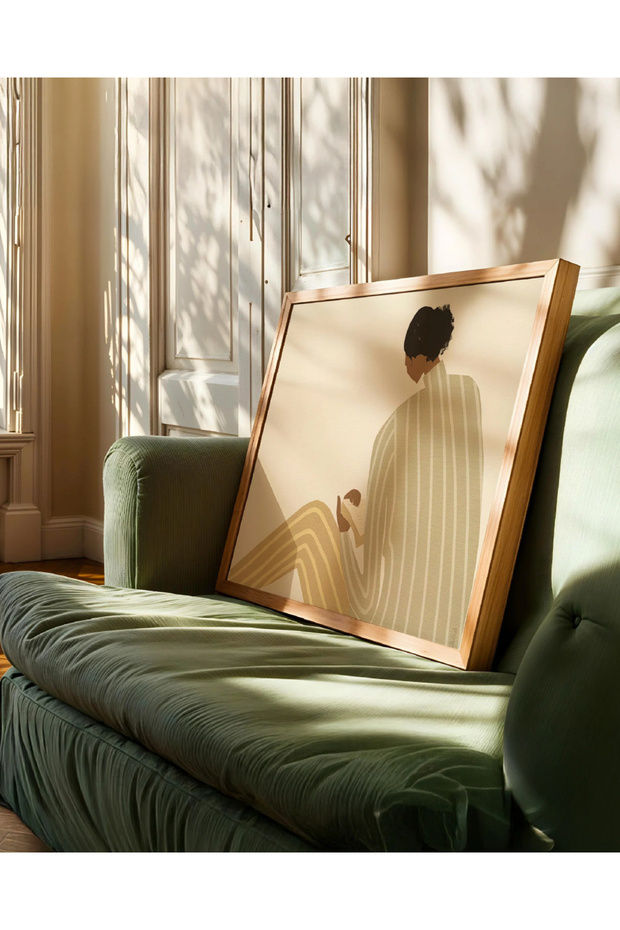 Quiet Pages - Doğal Ahşap Çerçeveli Tablo - Curated By Push - 5