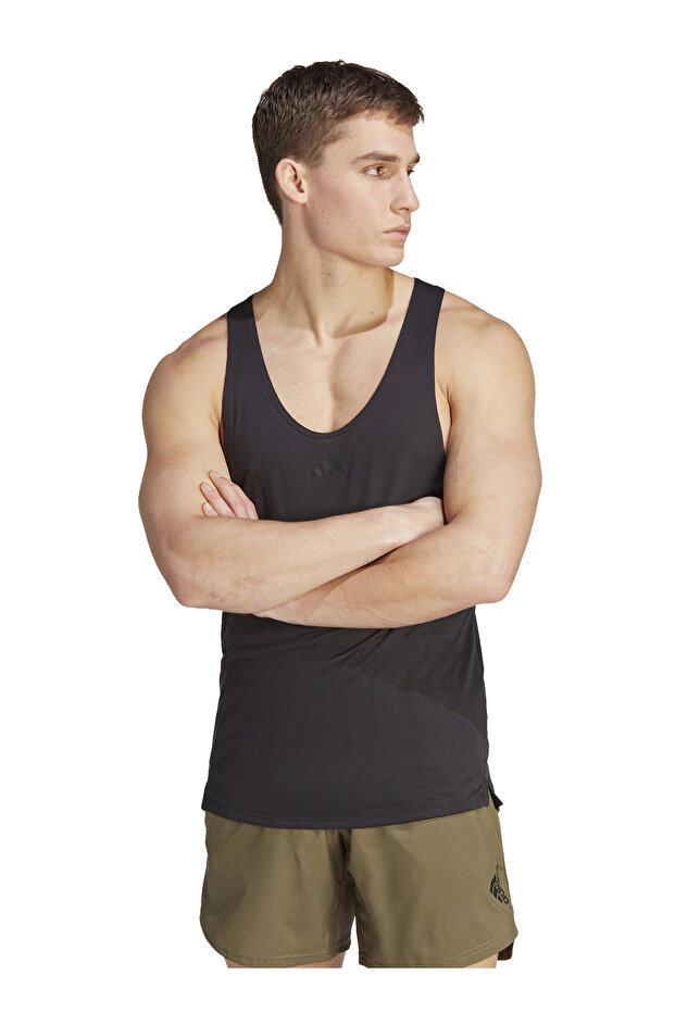 IL1403 WO STRINGER Siyah Erkek Yuvarlak Yaka Normal Kalıp Atlet - 2