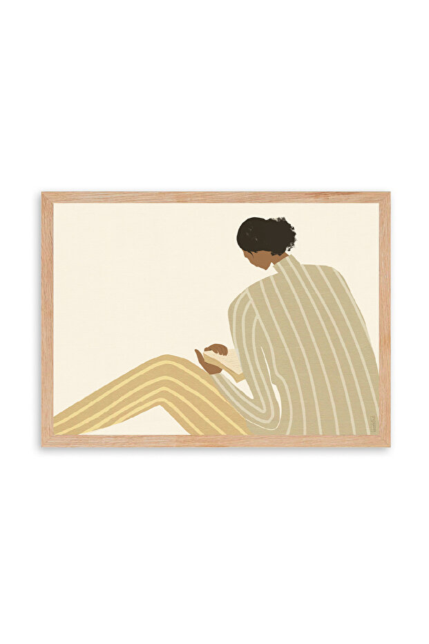 Quiet Pages - Doğal Ahşap Çerçeveli Tablo - Curated By Push - 7