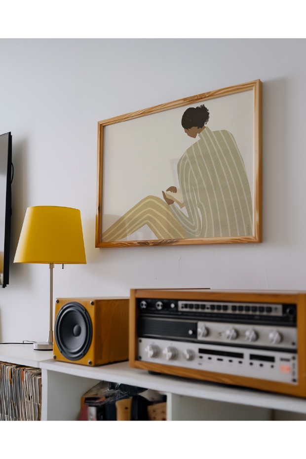 Quiet Pages - Doğal Ahşap Çerçeveli Tablo - Curated By Push - 3