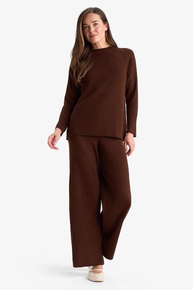 Triko Pantolon Regular Fit Basic Düz Beli Lastikli Düz Paça D6912AX25WN - 3