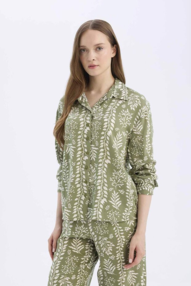 Regular Fit Desenli Uzun Kollu Gömlek D8841AX25SP - 3