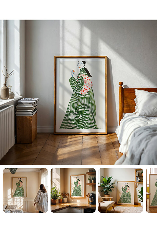Green Silhouette - Çerçevesiz Poster - Curated By Push - 1