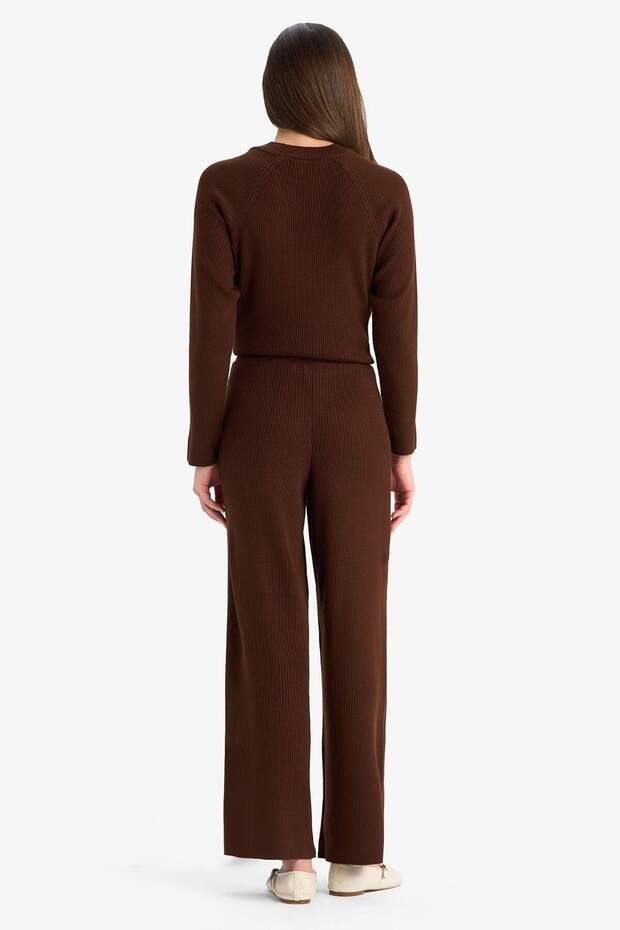 Triko Pantolon Regular Fit Basic Düz Beli Lastikli Düz Paça D6912AX25WN - 6