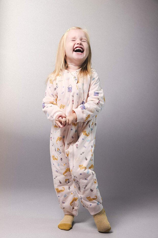 100% Cotton Animal Patterned Jumpsuit for Baby Girl F2189A525Au