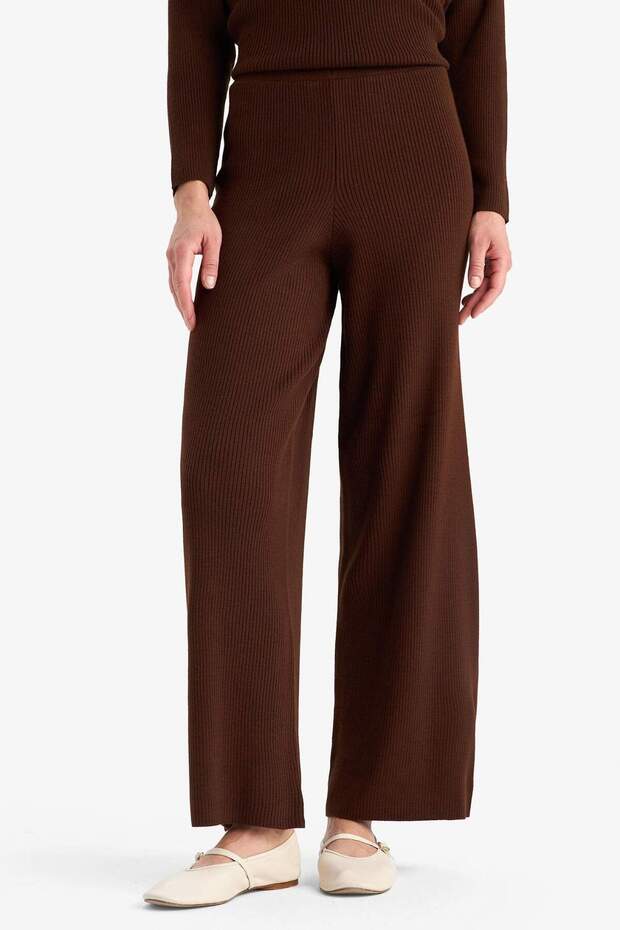 Triko Pantolon Regular Fit Basic Düz Beli Lastikli Düz Paça D6912AX25WN - 4