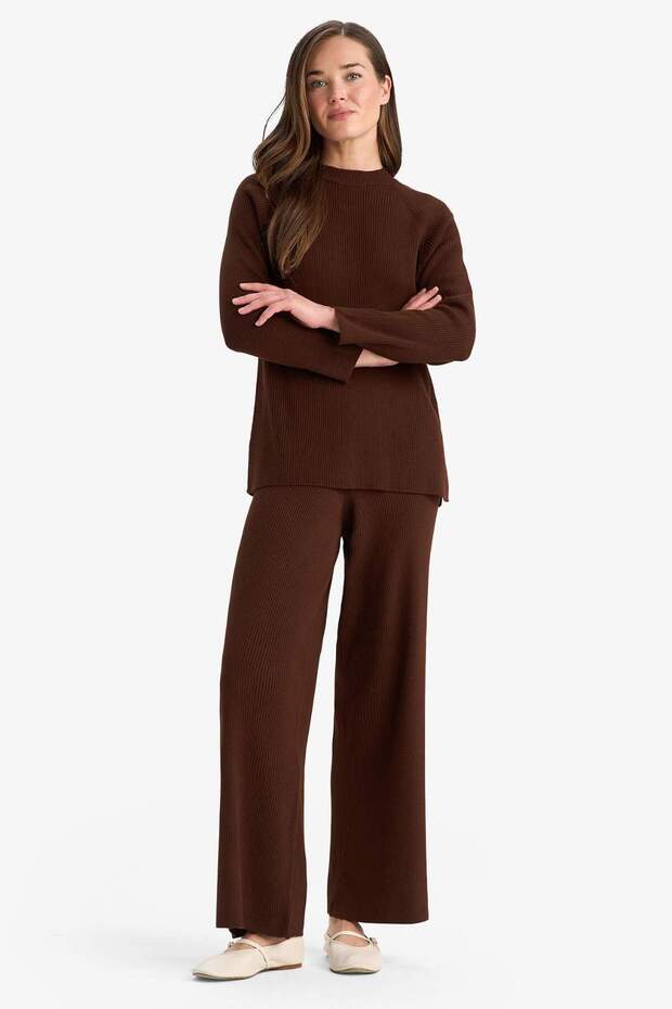 Triko Pantolon Regular Fit Basic Düz Beli Lastikli Düz Paça D6912AX25WN - 1