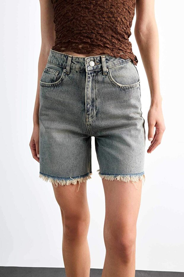 Regular Fit Jean Şort F9553AX25SM - 8