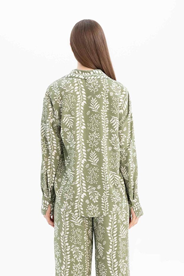 Regular Fit Desenli Uzun Kollu Gömlek D8841AX25SP - 6