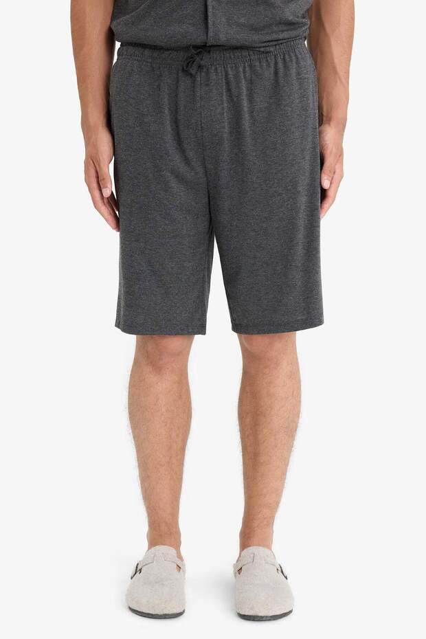 Pijama Takımı Kısa Kollu Üst Beli Bağcıklı Şort F7381AX25HS - 6