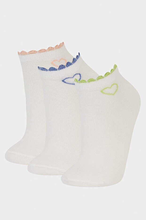 Women's 3-Pack Cotton Booties Socks F5623Axns