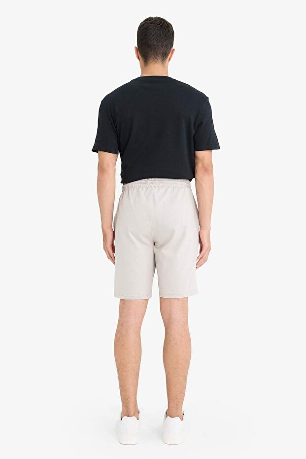 Slim Fit Dar Kesim Cepli Pamuklu Basic Düz Bermuda Şort W1105AZ25SP - 6