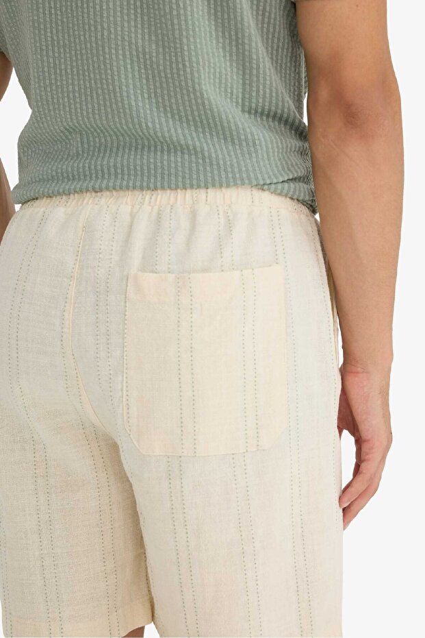 Relax Fit Pamuklu Bermuda Şort E1735AX25SM - 5