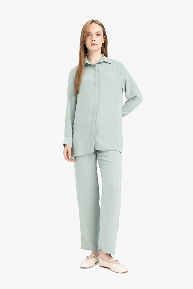 Harem Dokuma Pantolon D3005AX25SM - 4