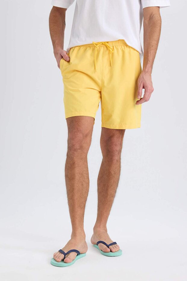 Regular Fit Kısa Boy Yumuşak Tuşeli Deniz Şortu E0993AX25HS - 4