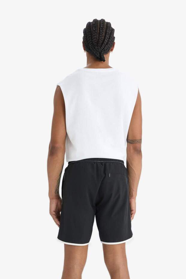 DeFactoFit Regular Fit Esnek Dokulu Kısa Boy Deniz Şortu D9631AX25HS - 8