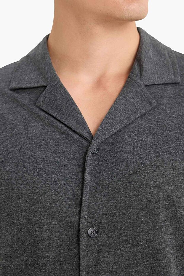 Pijama Takımı Kısa Kollu Üst Beli Bağcıklı Şort F7381AX25HS - 5